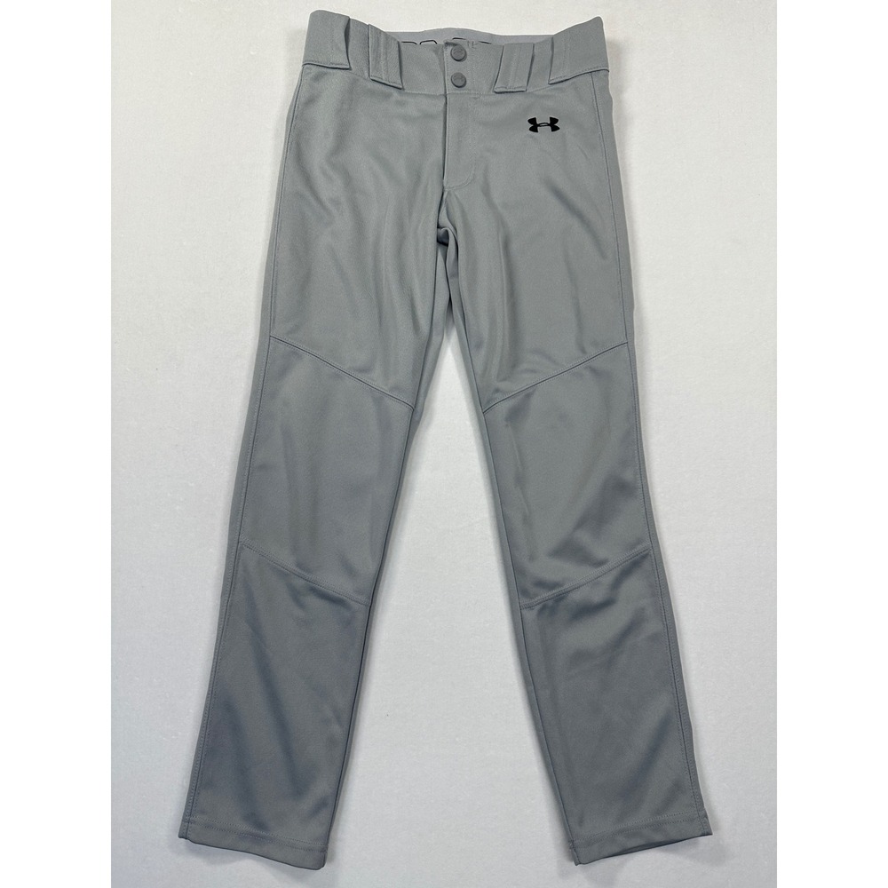 Under Armour Baseball Pants Youth Medium Grey HeatGear Athletic Sports